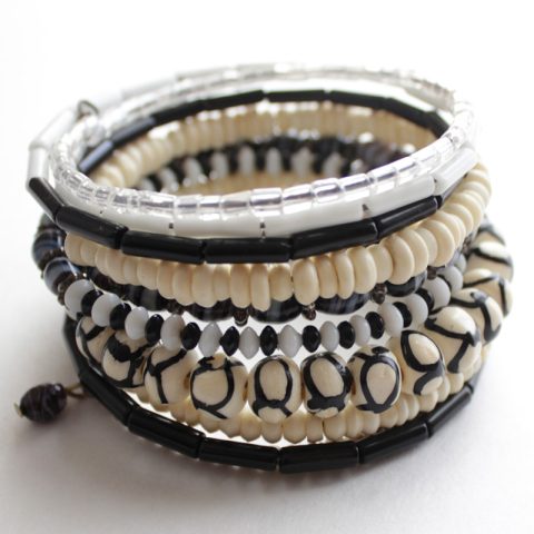 Bone and Beads Bracelet