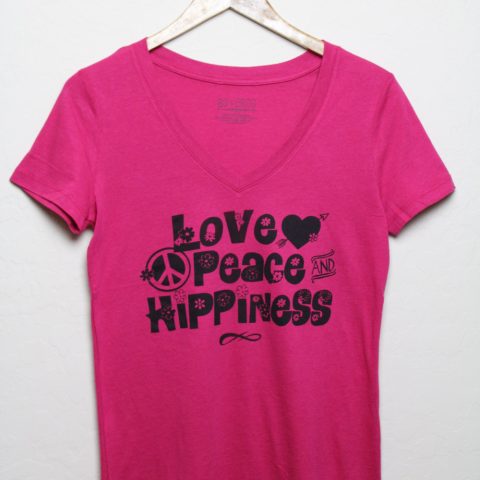 Love, Peace, and Hippiness - Fuchsia