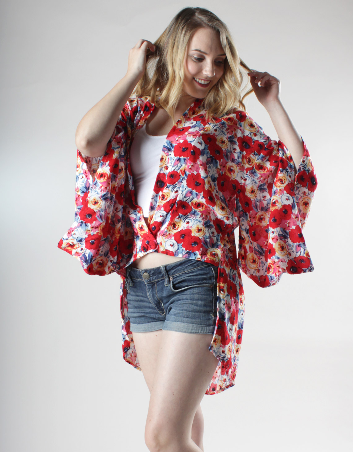 Flower Child Hi-Lo Kimono