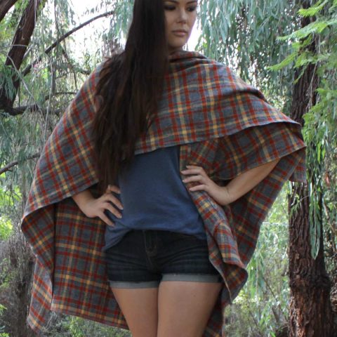 Falling In Love Plaid Shawl Wrap