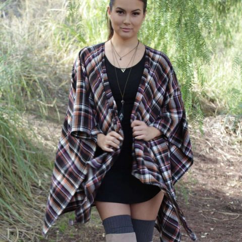 Spice of Life Plaid Shawl Wrap