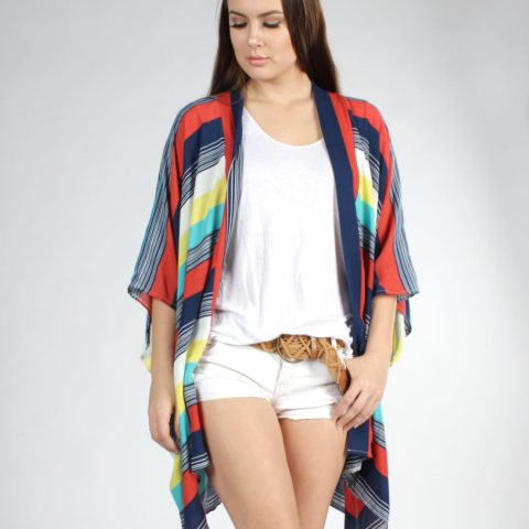 Striped Kimono Cover up