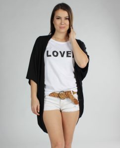 Black Cocoon Cardigan