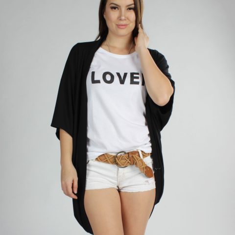 Black Cocoon Cardigan