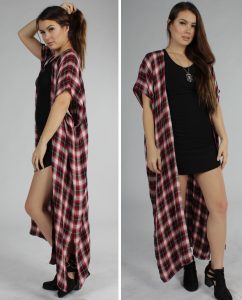 Ruby Tuesday Plaid Duster