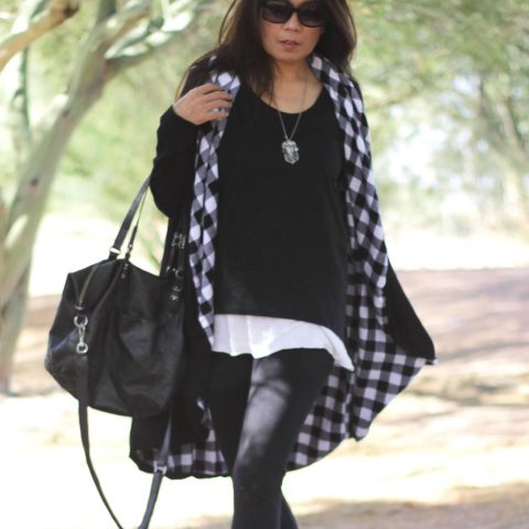 Plaid and Jersey Reversible Vest - Checkmate