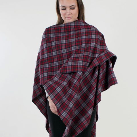 Rock Star Plaid Shawl Wrap