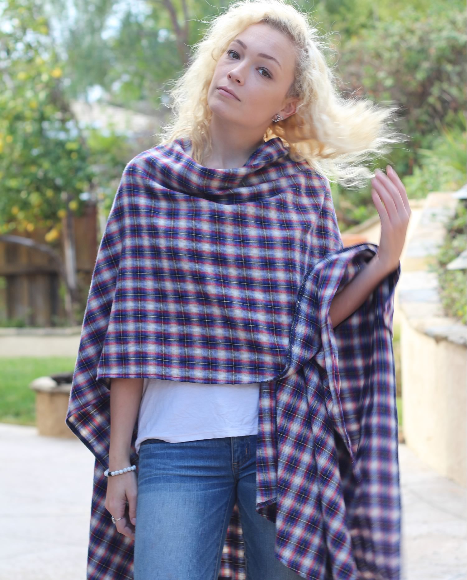 BOandEROS Blue White and Red Plaid Wrap2