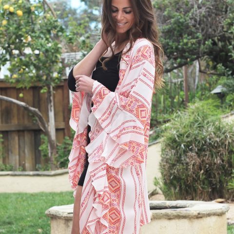BO & EROS Kimono with Ruffles
