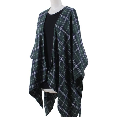 Olive Me Plaid Shawl Wrap