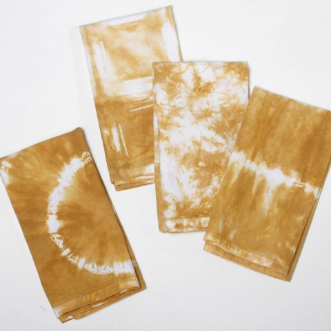 Tie Dye Table Napkins Set "Amber"