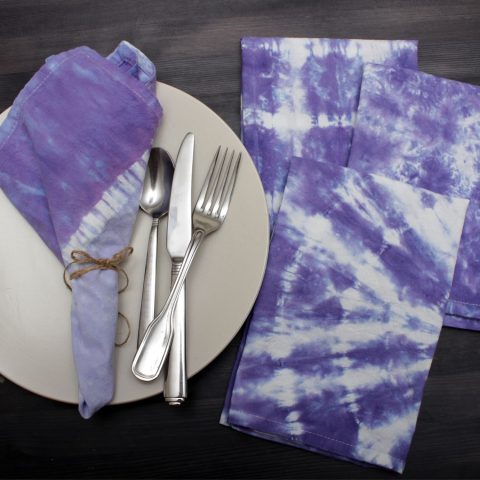 Tie Dye Table Napkins Set "Lilac"