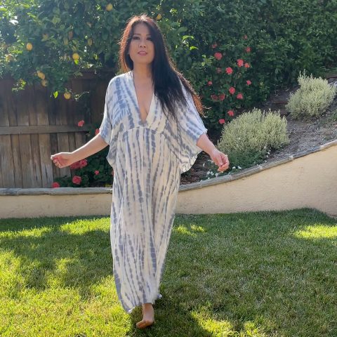 Blue Shibori Kaftan